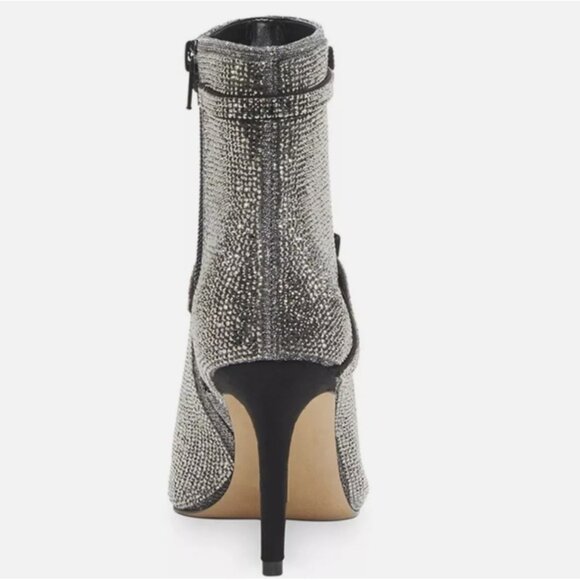 New INC International Concepts 6 Isaura Bootie Boots Pewter Crystals Bow Bling - Picture 14 of 14